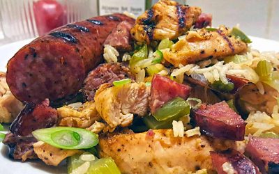 Grilled Chicken and Andouille Jambalaya