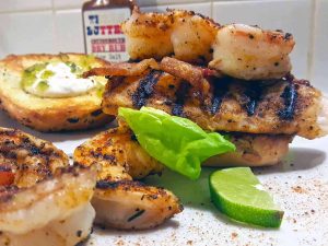 Texas Butter recipe Shrimp and Fish Sandwich